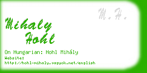 mihaly hohl business card